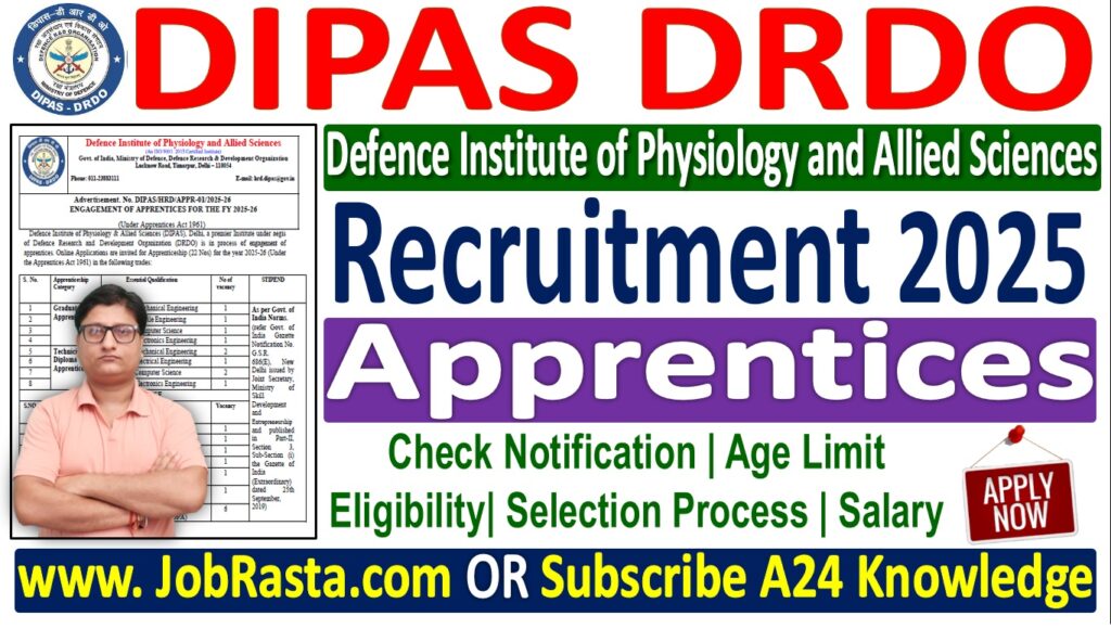 DIPAS DRDO Apprentices Recruitment