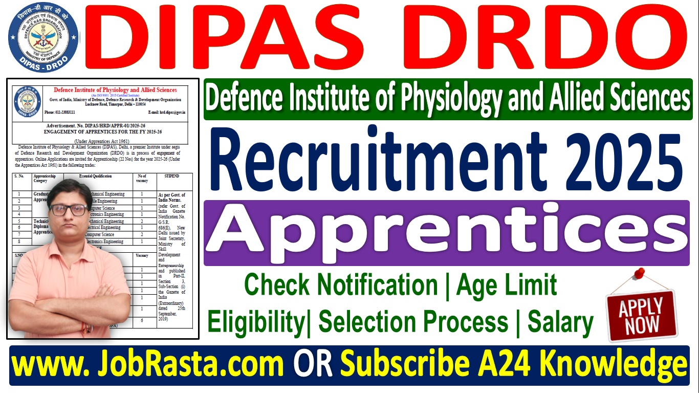 DIPAS DRDO Apprentices Recruitment
