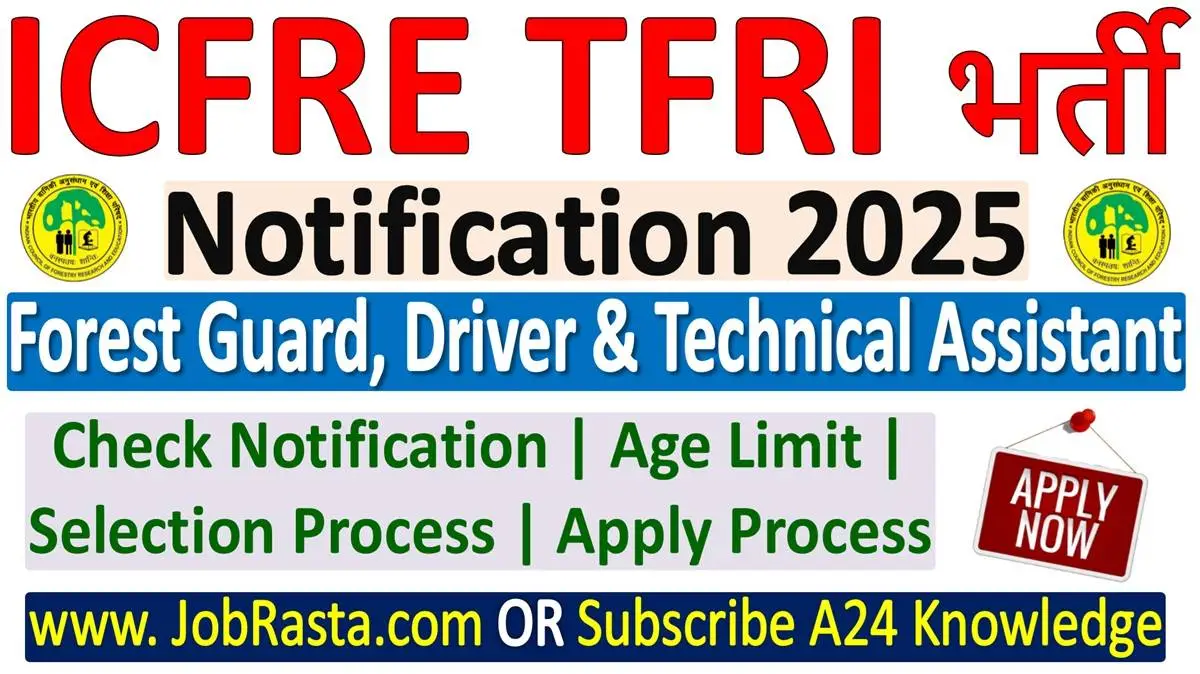 ICFRE TFRI Recruitment 2025 Notification