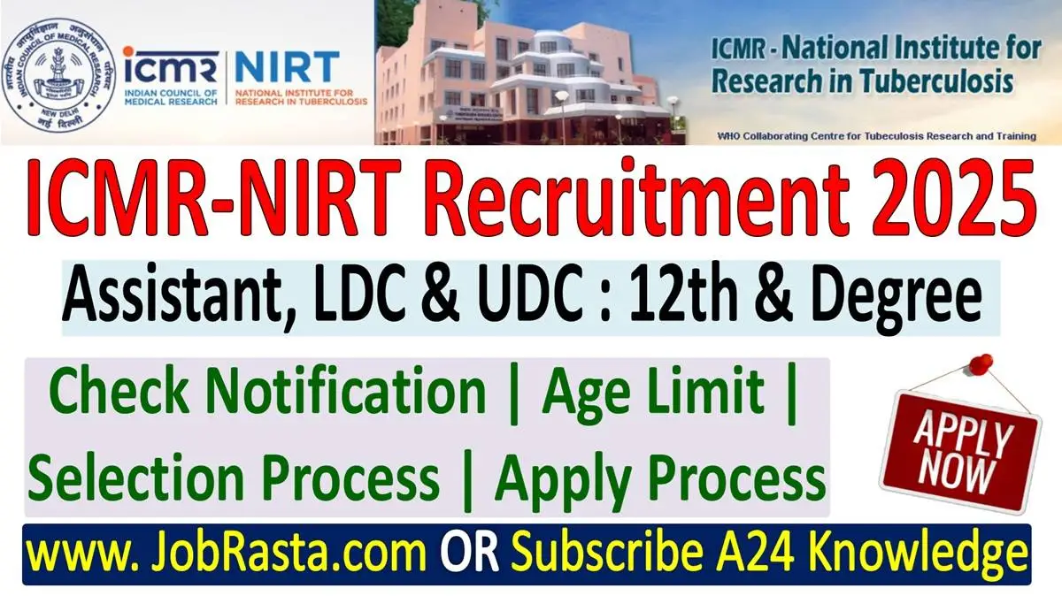 ICMR NIRT Recruitment 2025