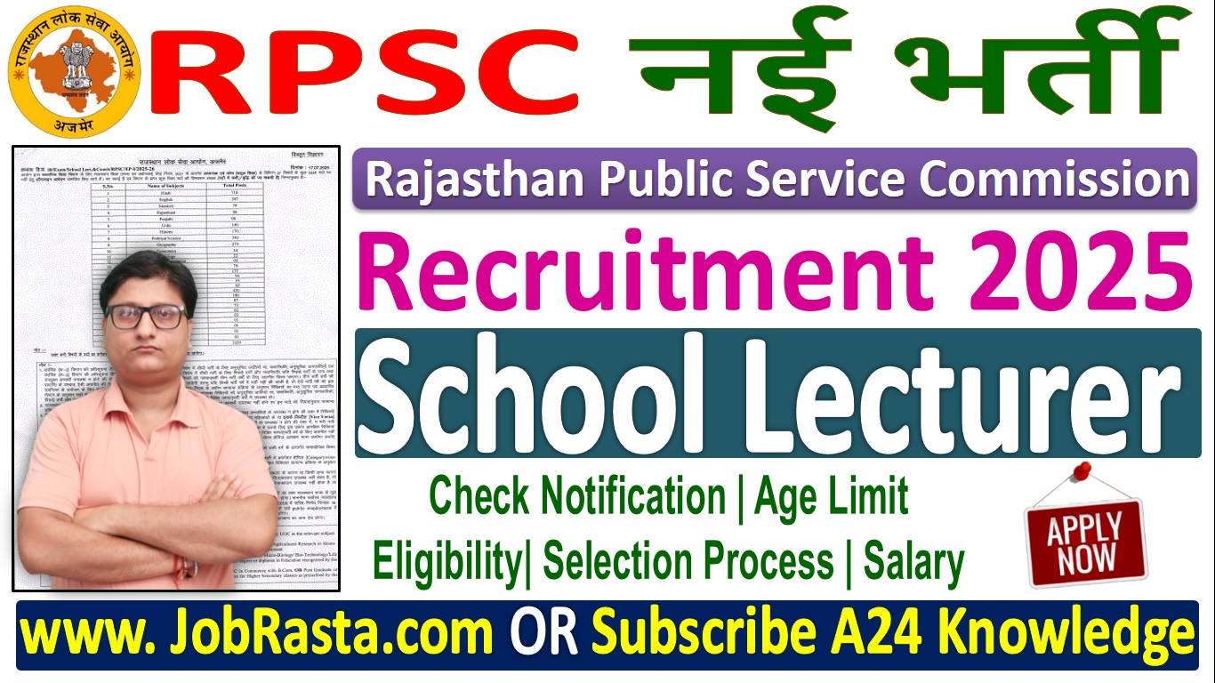 RPSC School Lecturer Recruitment 2025