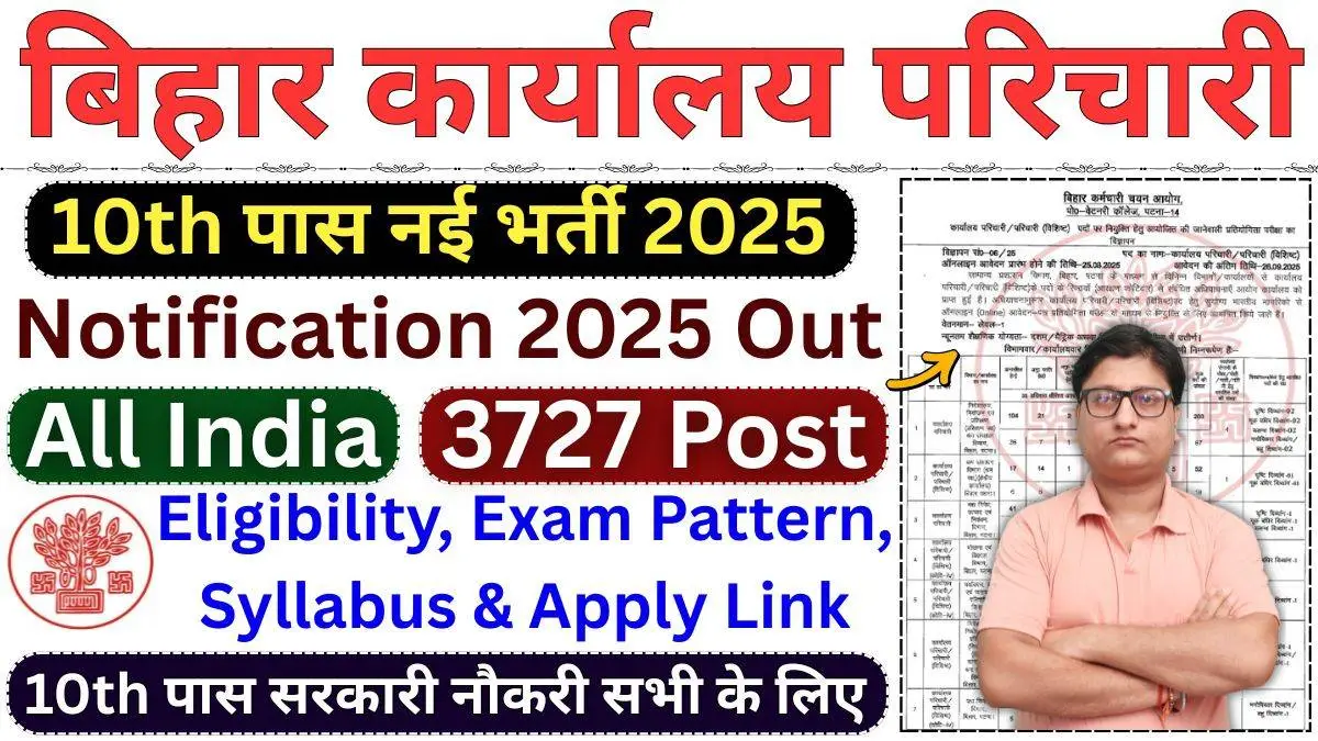BSSC Karyalaya Parichari Recruitment 2025