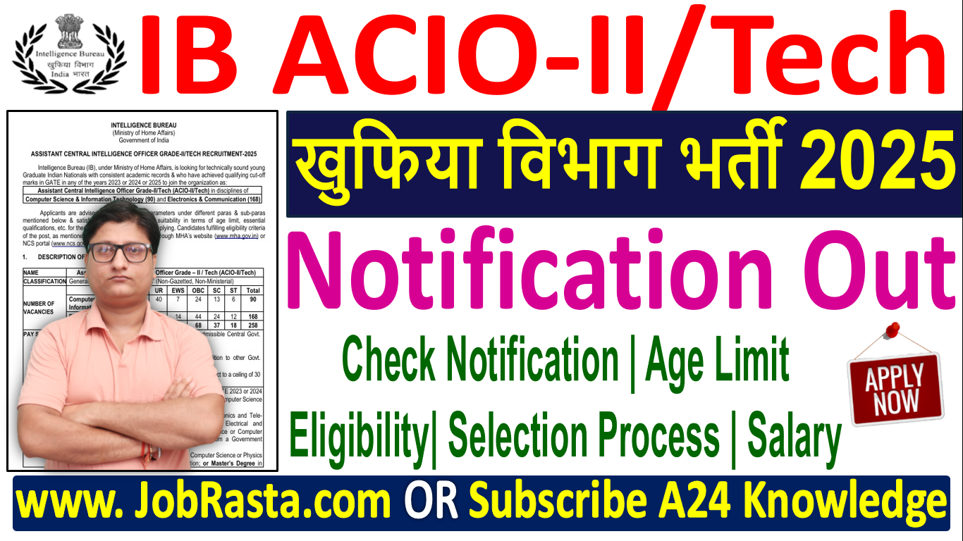 IB ACIO Tech Recruitment