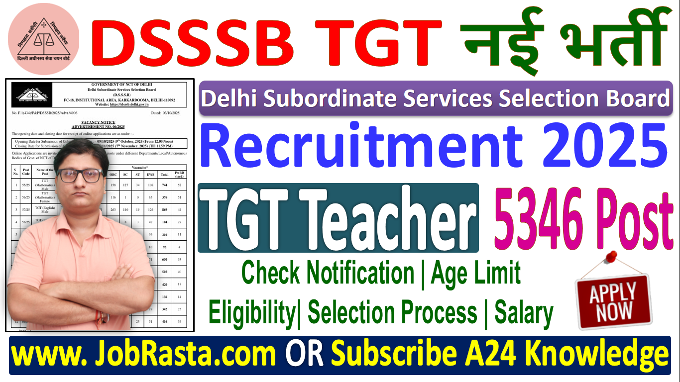 DSSSB TGT Recruitment