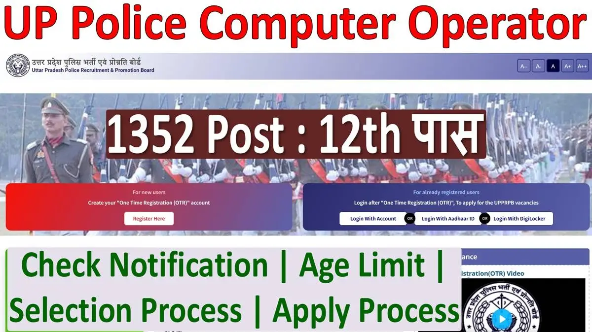 UP Police Computer Operator Recruitment