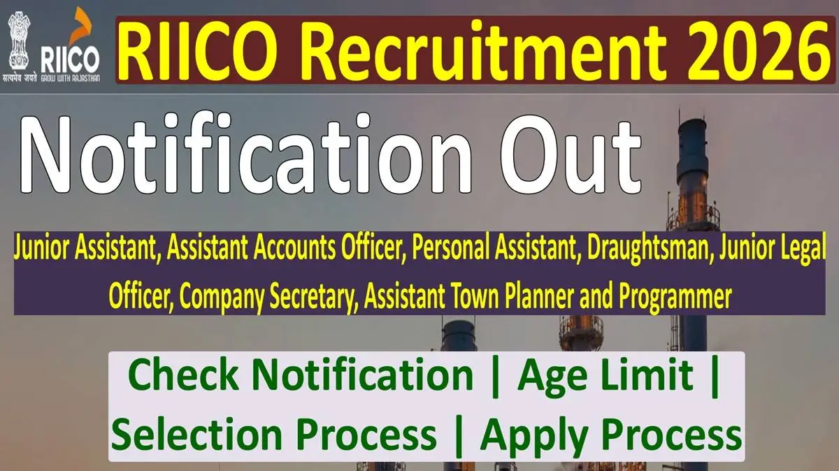 RIICO Recruitment 2026 Notification