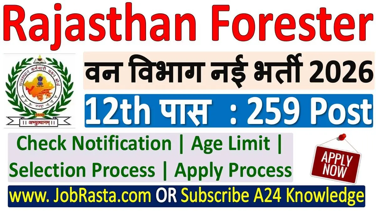 Rajasthan Forester Recruitment 2026