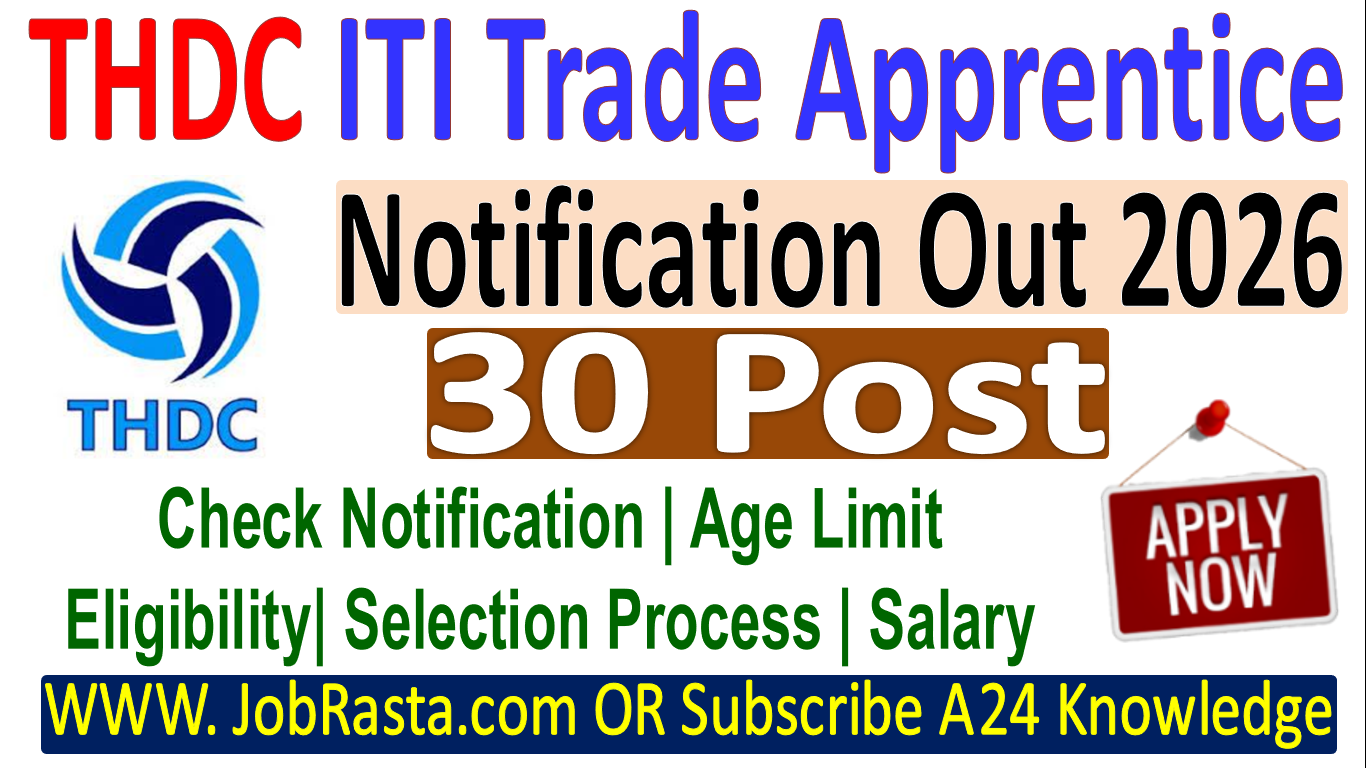 THDC ITI Trade Apprentice Recruitment 2026