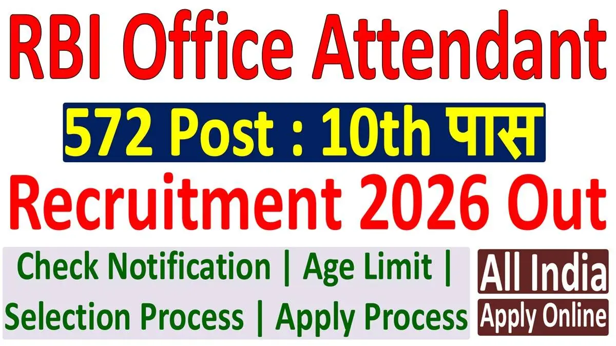 RBI Office Attendant Recruitment 2026