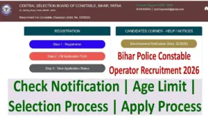 Bihar Police Constable Operator Recruitment