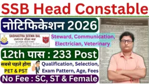 SSB Head Constable Recruitment