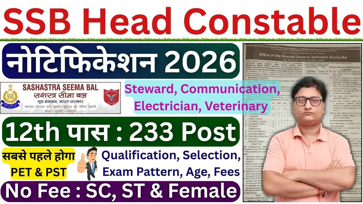 SSB Head Constable Recruitment
