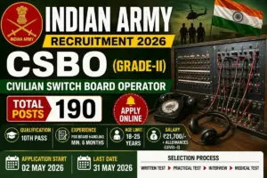 Indian Army CSBO Grade-II Group C