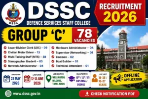 DSSC Recruitment 2026 Notification