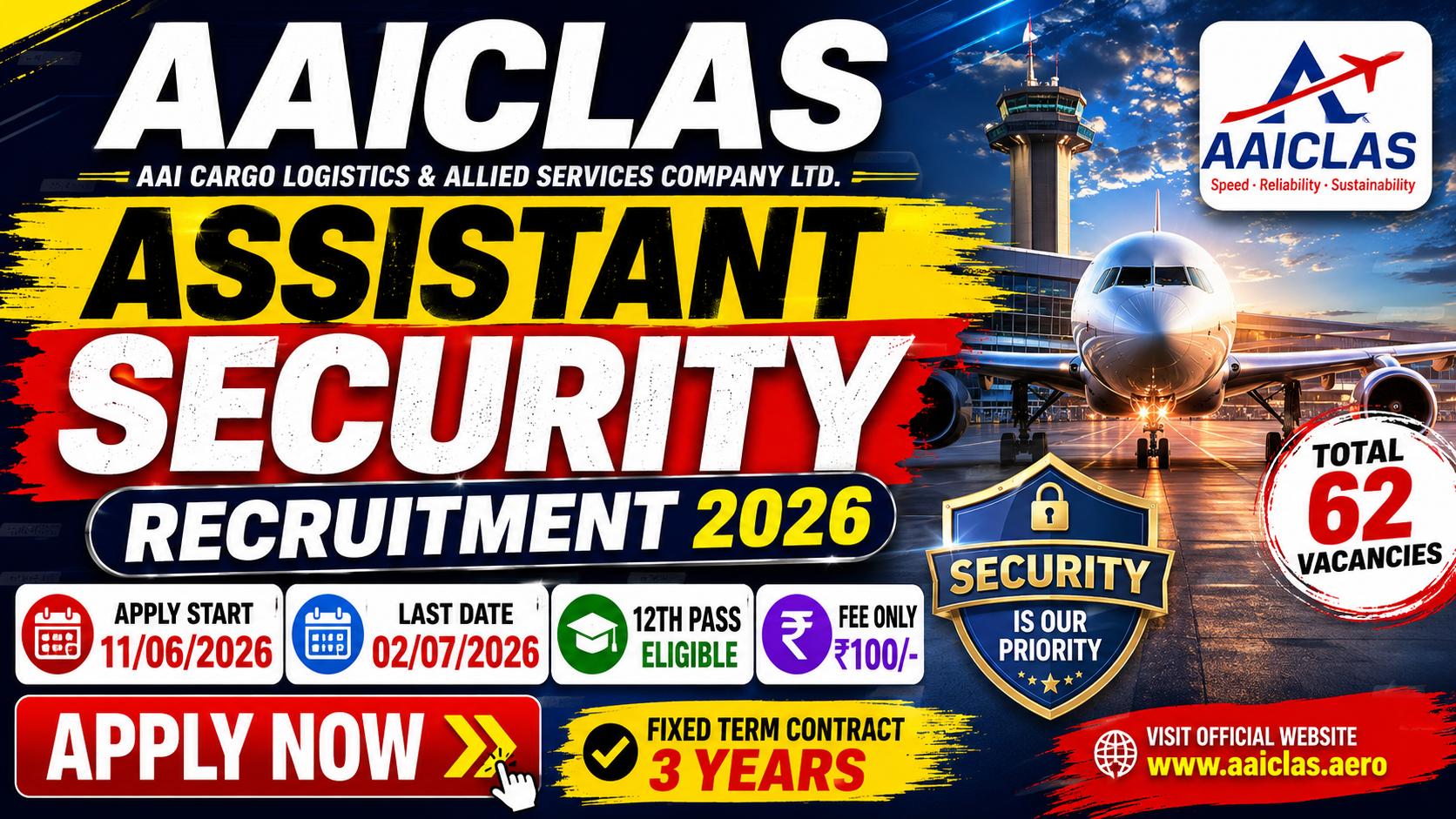 AAICLAS Assistant Security Recruitment 2026