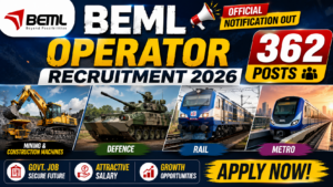 BEML Operator Recruitment 2026