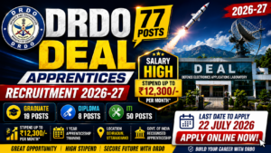 DRDO DEAL Apprentices Recruitment 2026-27