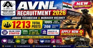 AVNL Recruitment 2026