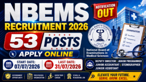 NBEMS Recruitment 2026