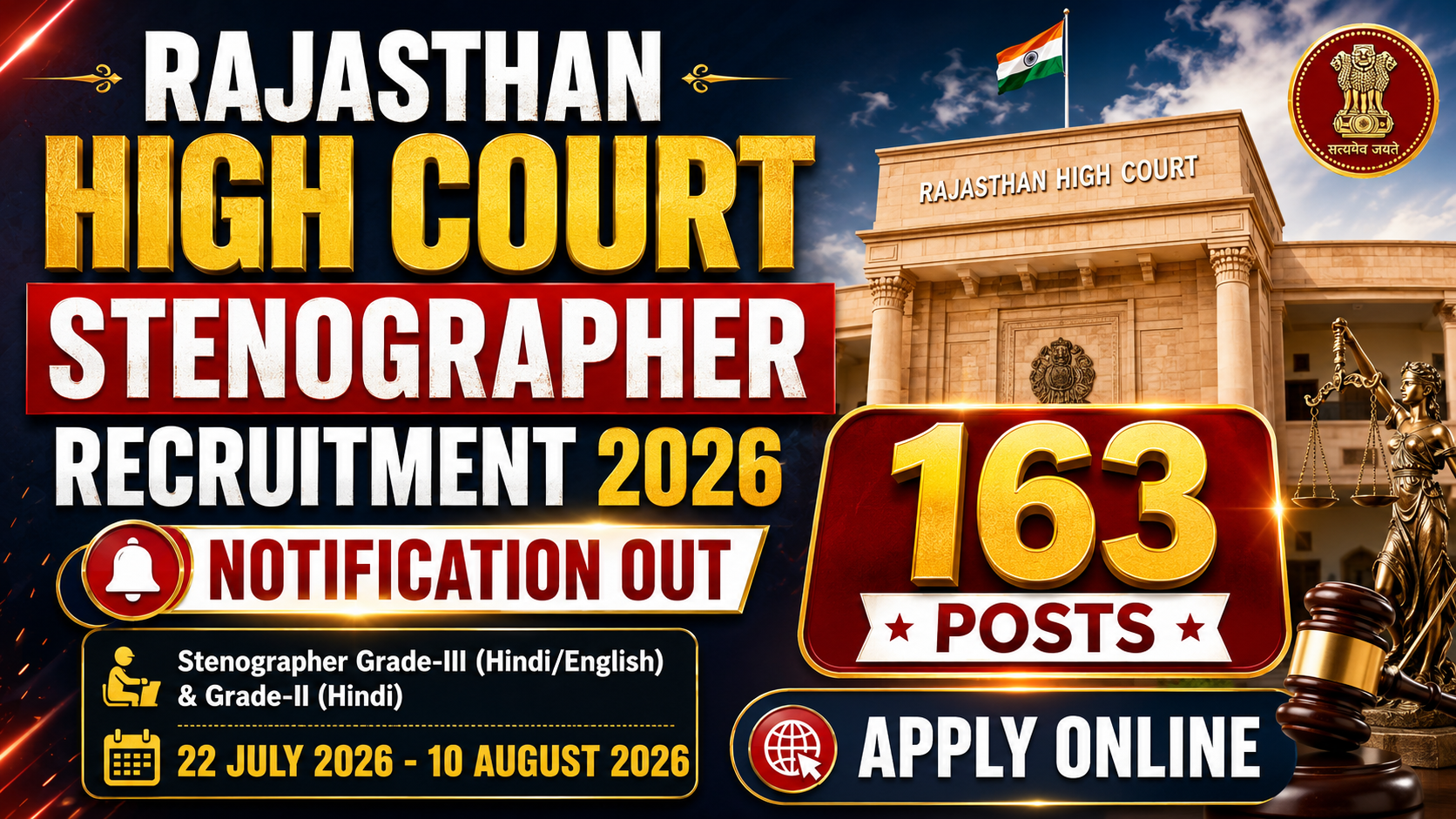Rajasthan High Court Stenographer Recruitment 2026