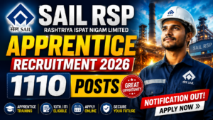 SAIL RSP Apprentice Recruitment 2026