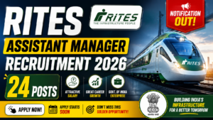 RITES Assistant Manager Recruitment 2026