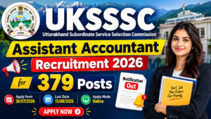 UKSSSC Assistant Accountant Recruitment 2026