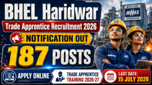 BHEL Haridwar Trade Apprentice Recruitment 2026