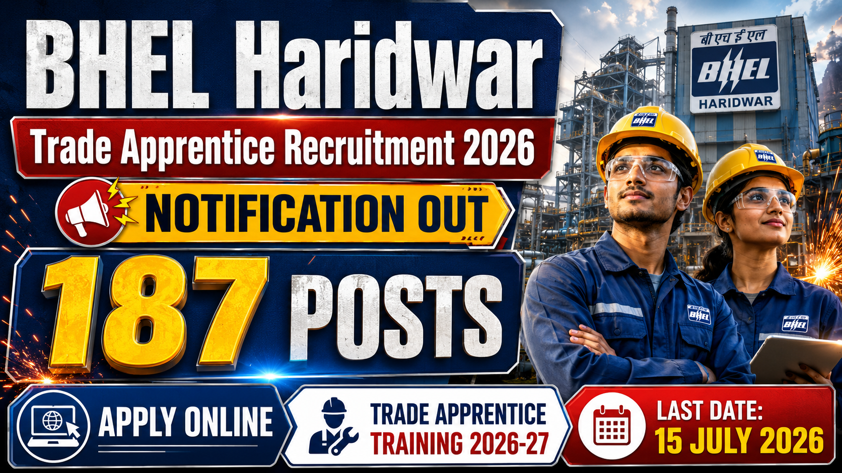 BHEL Haridwar Trade Apprentice Recruitment 2026
