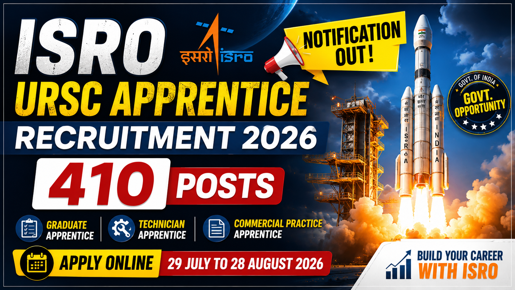ISRO URSC Apprentice Recruitment 2026