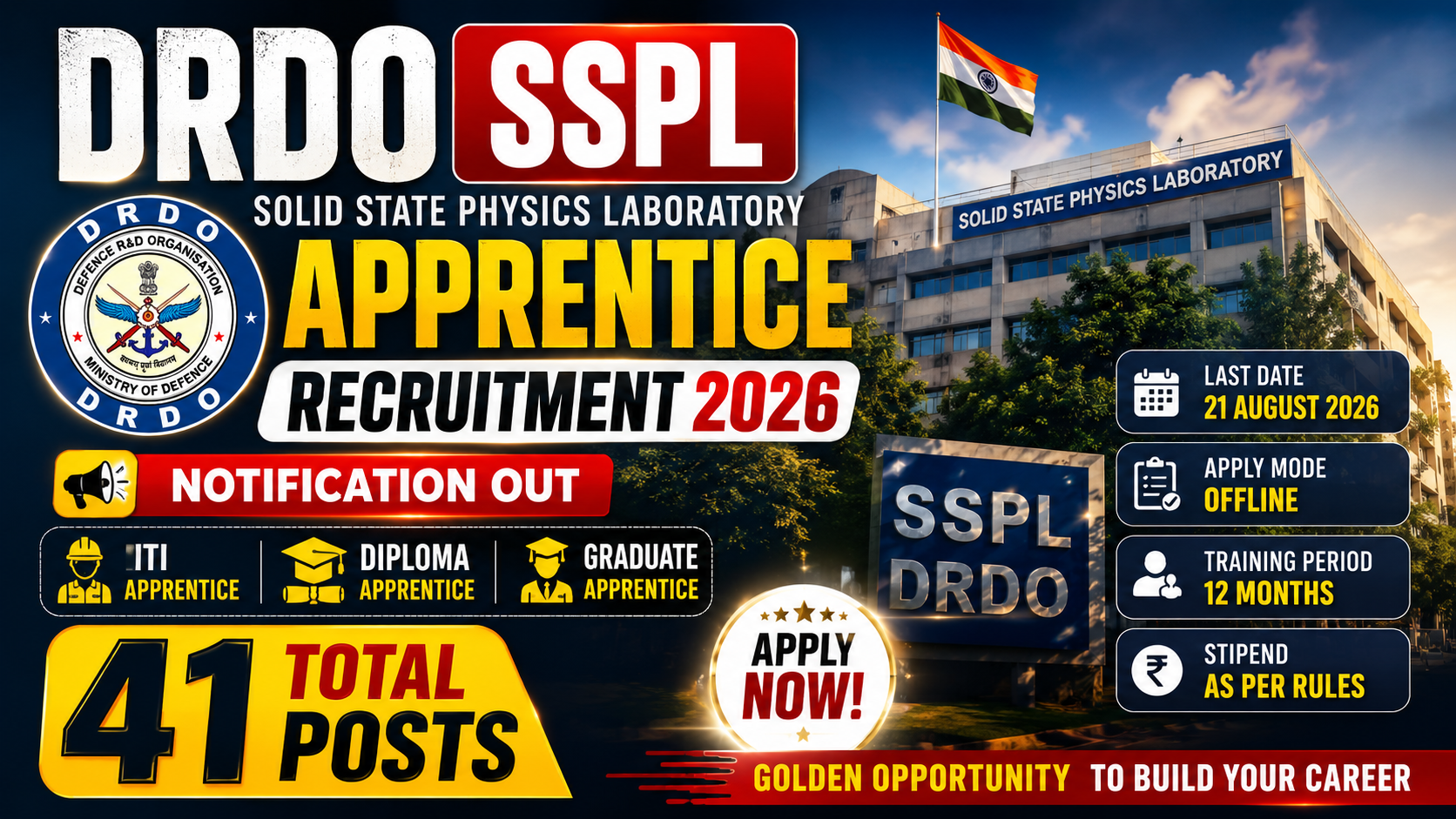 DRDO SSPL Apprentice Recruitment 2026