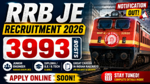 RRB JE Recruitment 2026