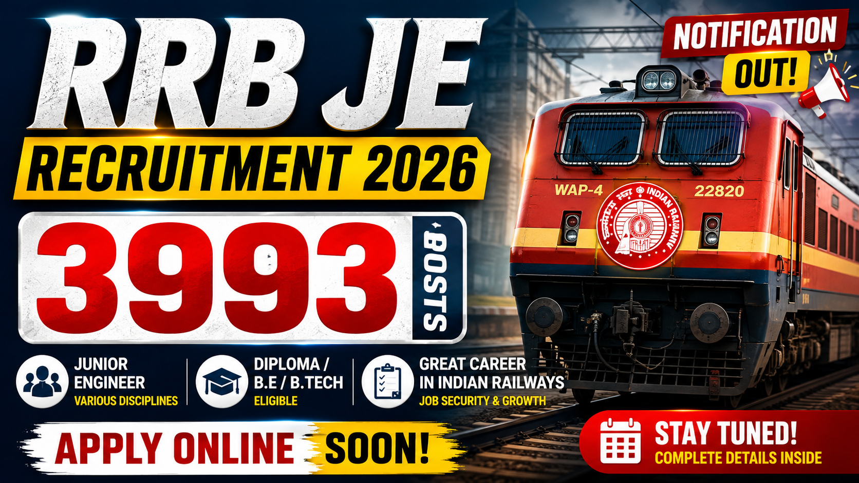 RRB JE Recruitment 2026