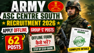 Army ASC Centre South Recruitment 2026
