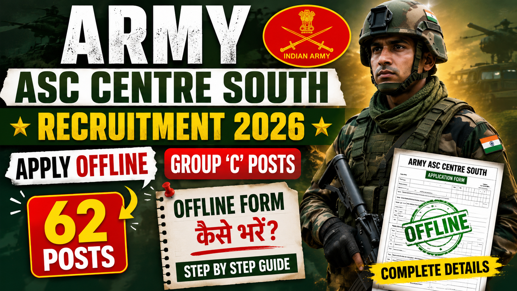 Army ASC Centre South Recruitment 2026