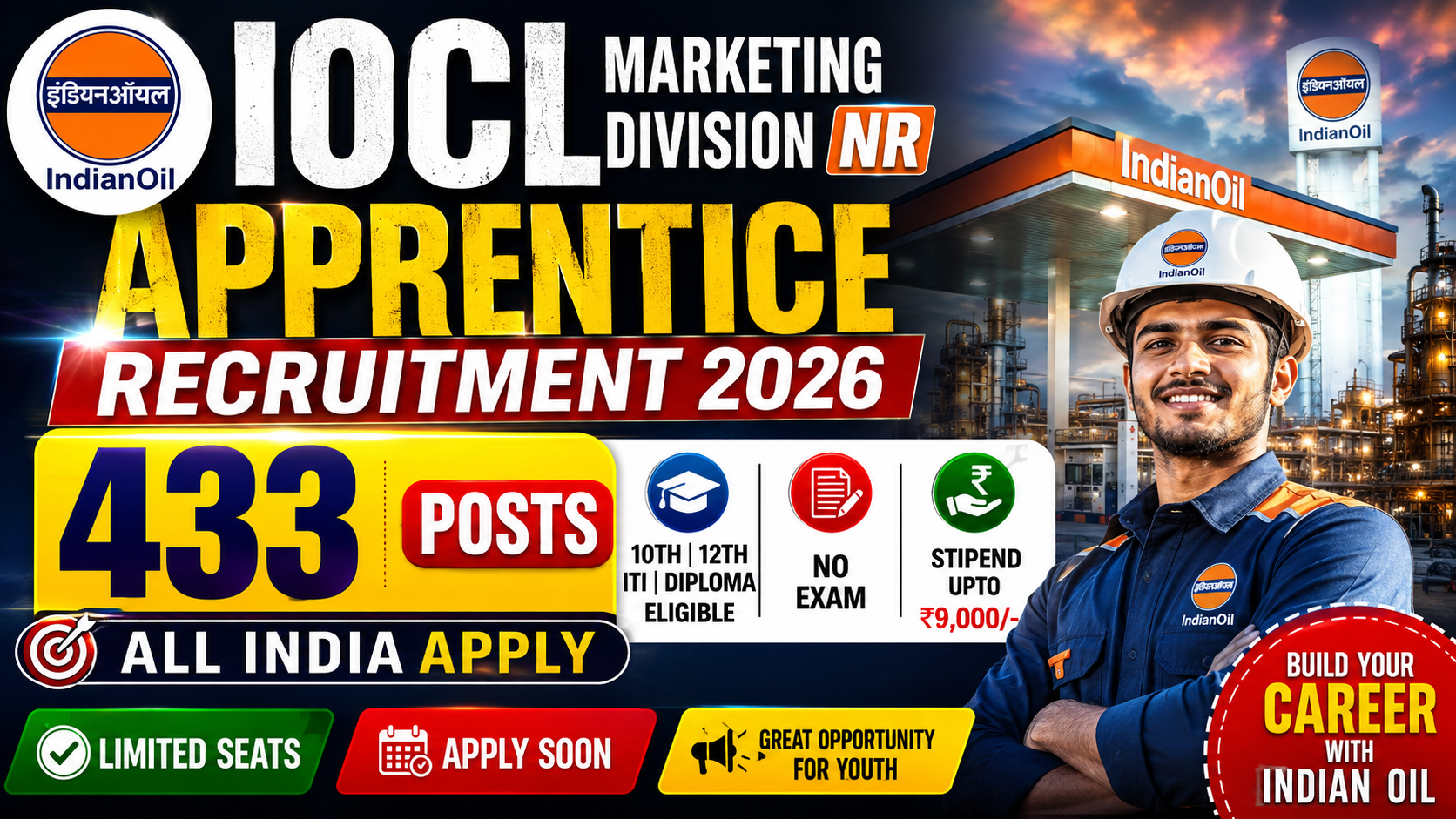 IOCL Marketing Division NR Apprentice Recruitment 2026
