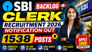 SBI Clerk Backlog Recruitment 2026